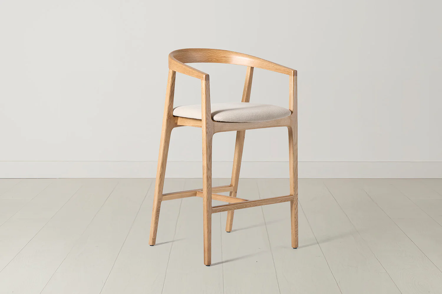 Bar Stool 01, Oak / Oatmeal - Image 4
