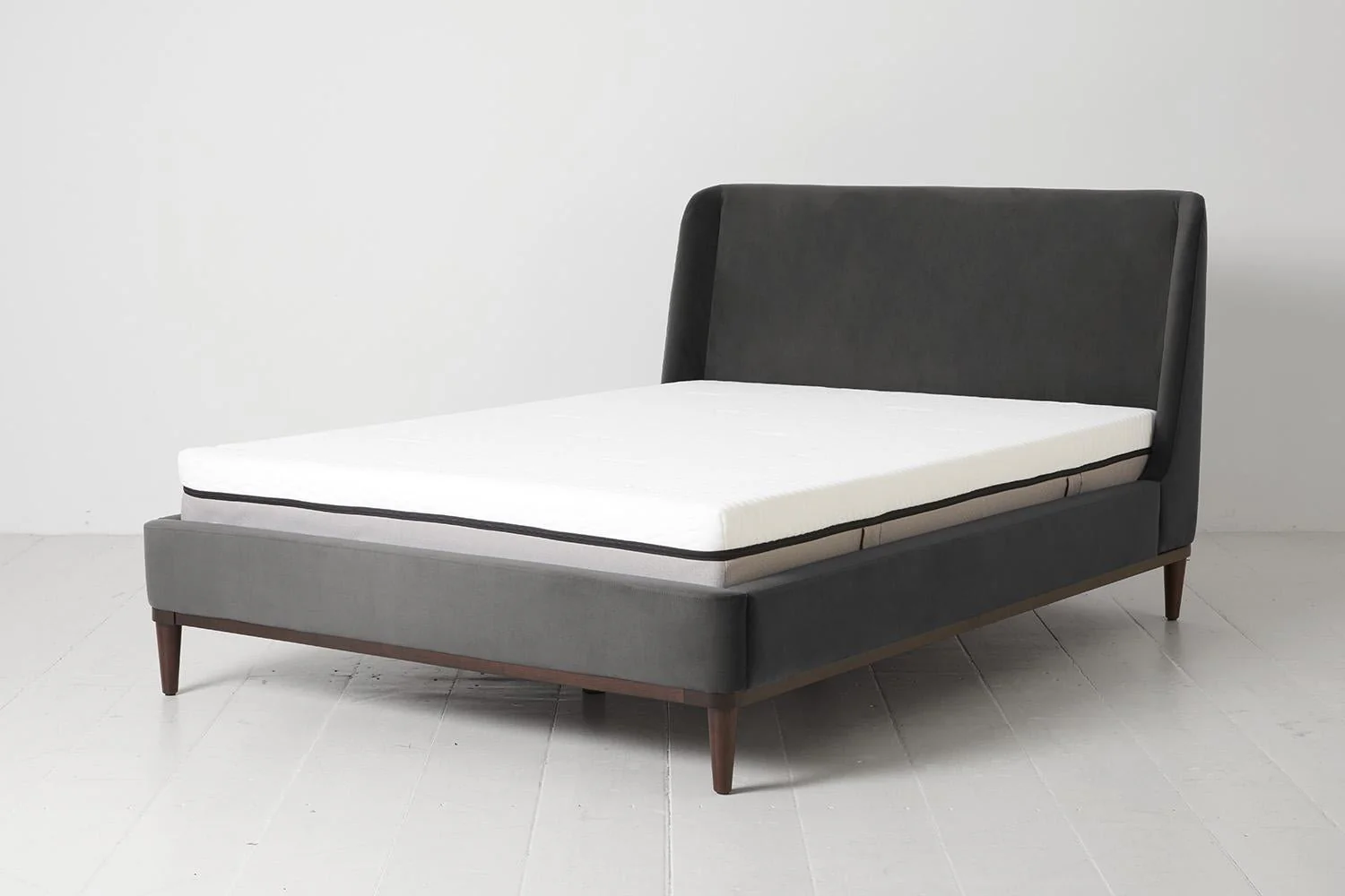 Bed 02 Double Bed, Charcoal - Image 3