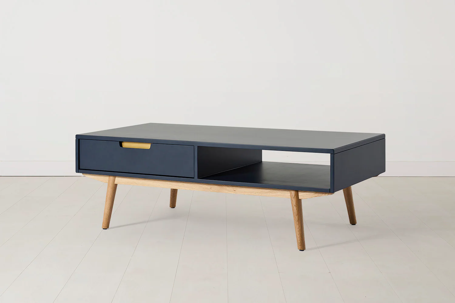 Coffee Table 01, Blue / Two drawers with shelf - Image 4