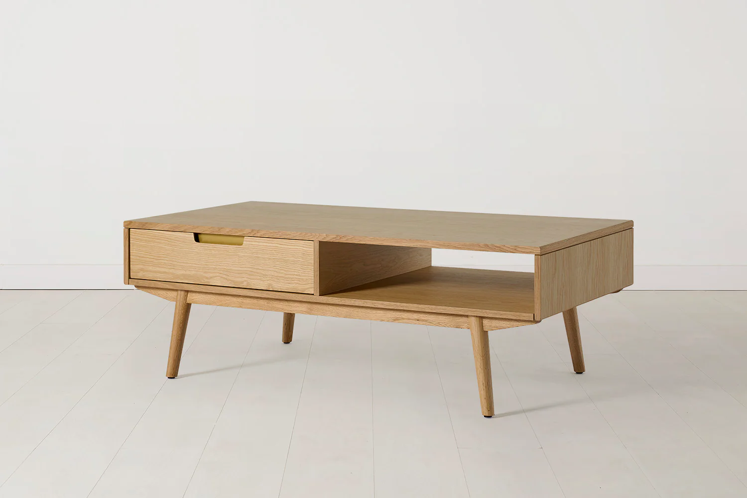 Coffee Table 01, Oak / Two drawers with shelf - Image 4