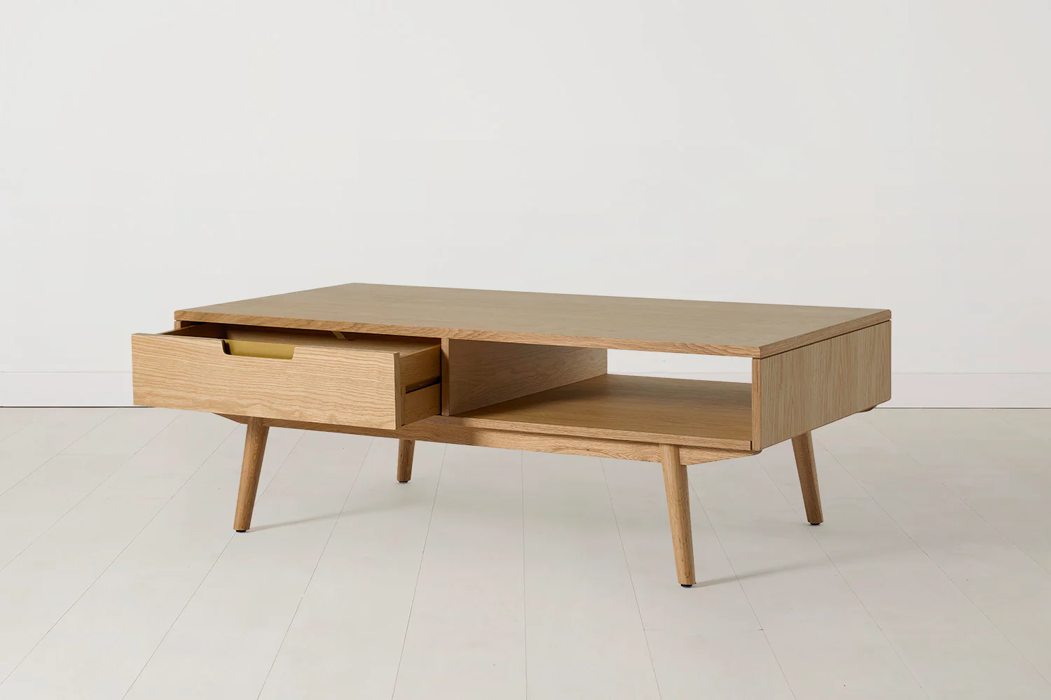 Coffee Table 01, Oak / Two drawers with shelf - Image 5