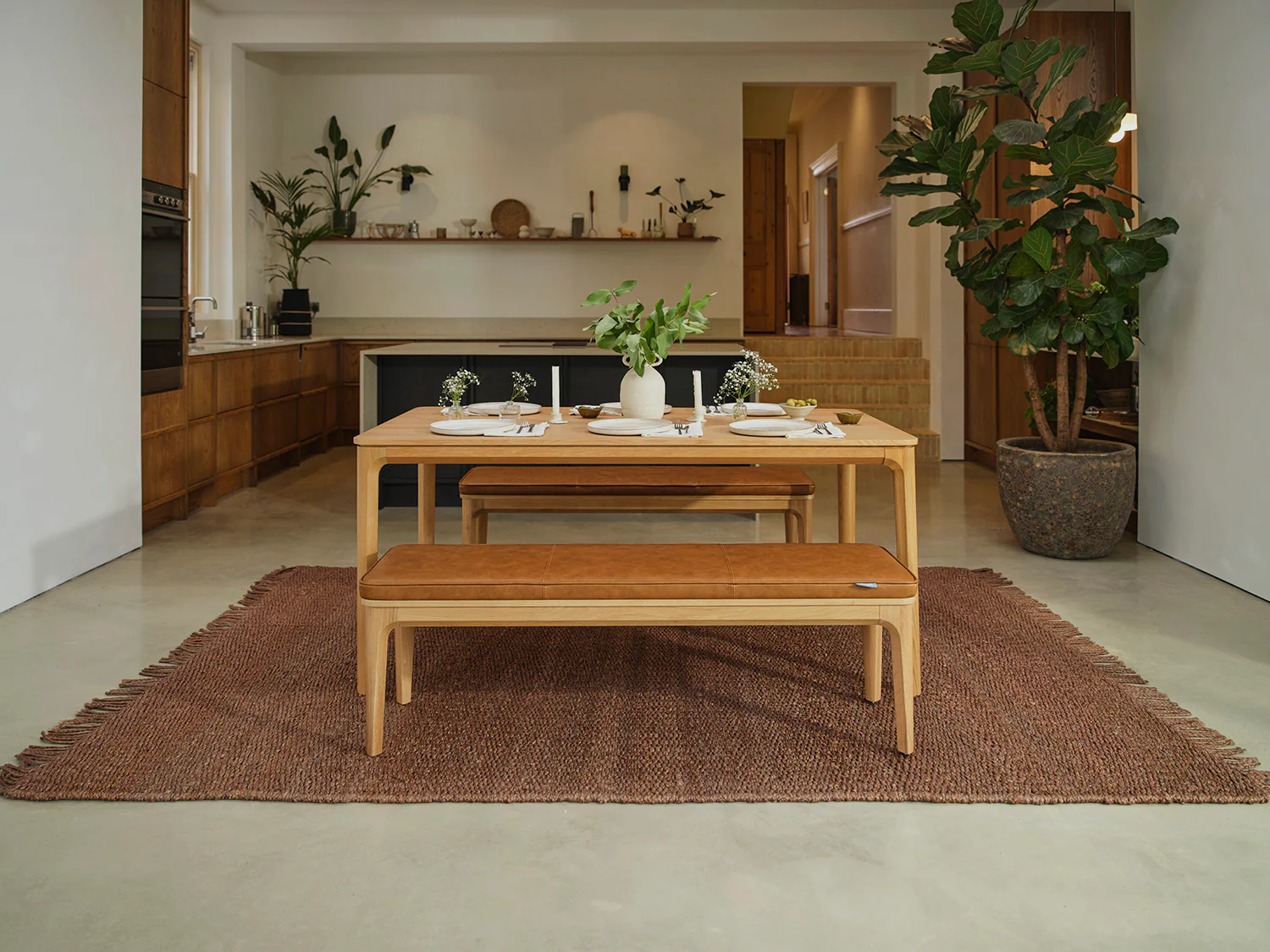 Dining Bench 01, Oak / Maple - Image 3