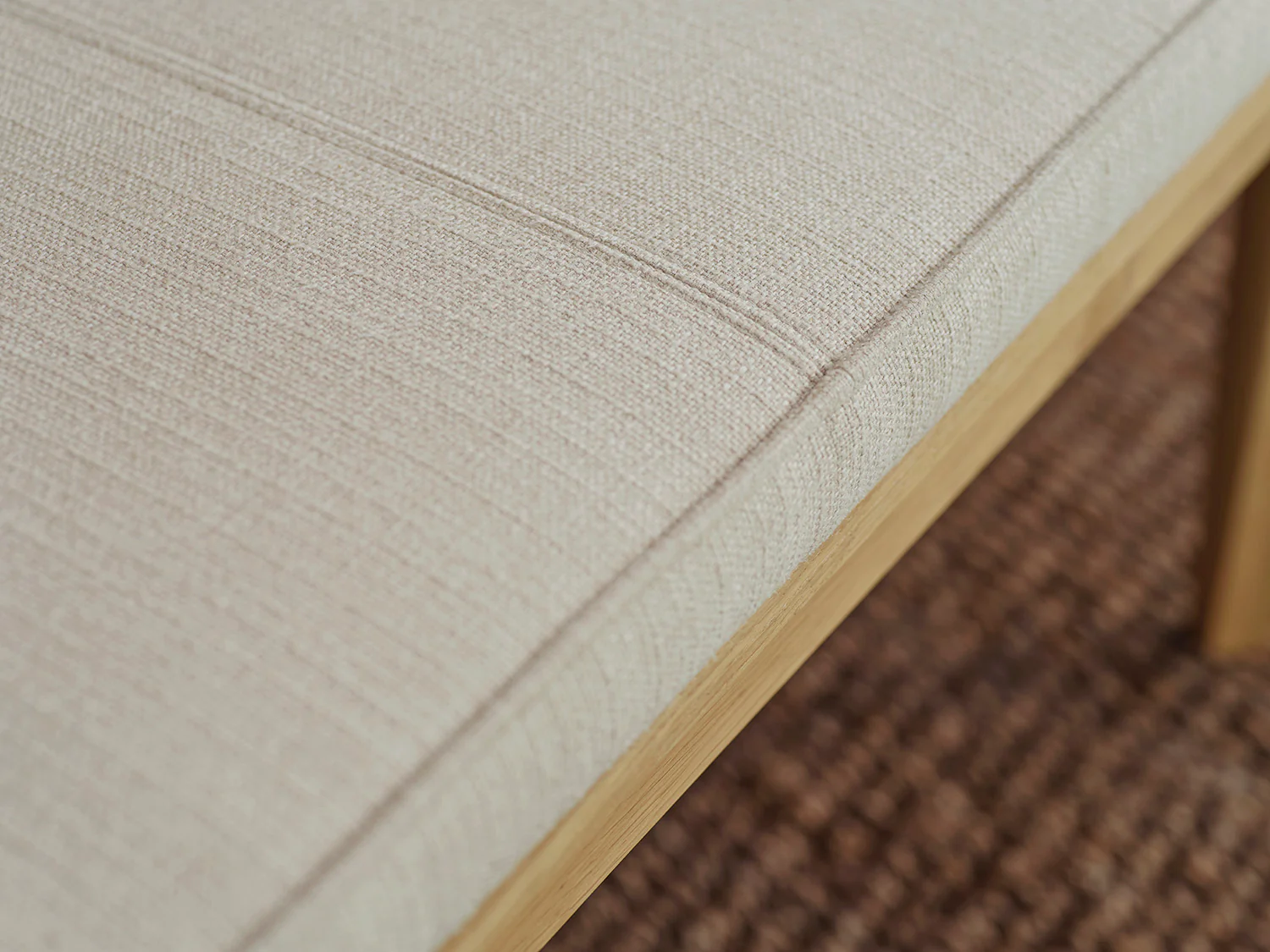 Dining Bench 01, Oak / Oatmeal - Image 8