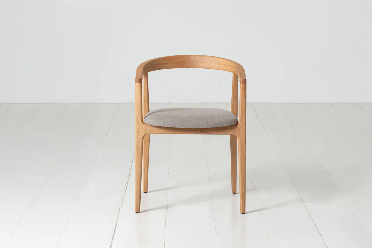 Dining Chair 01 (set of 2), Oak / Oatmeal - Image 2