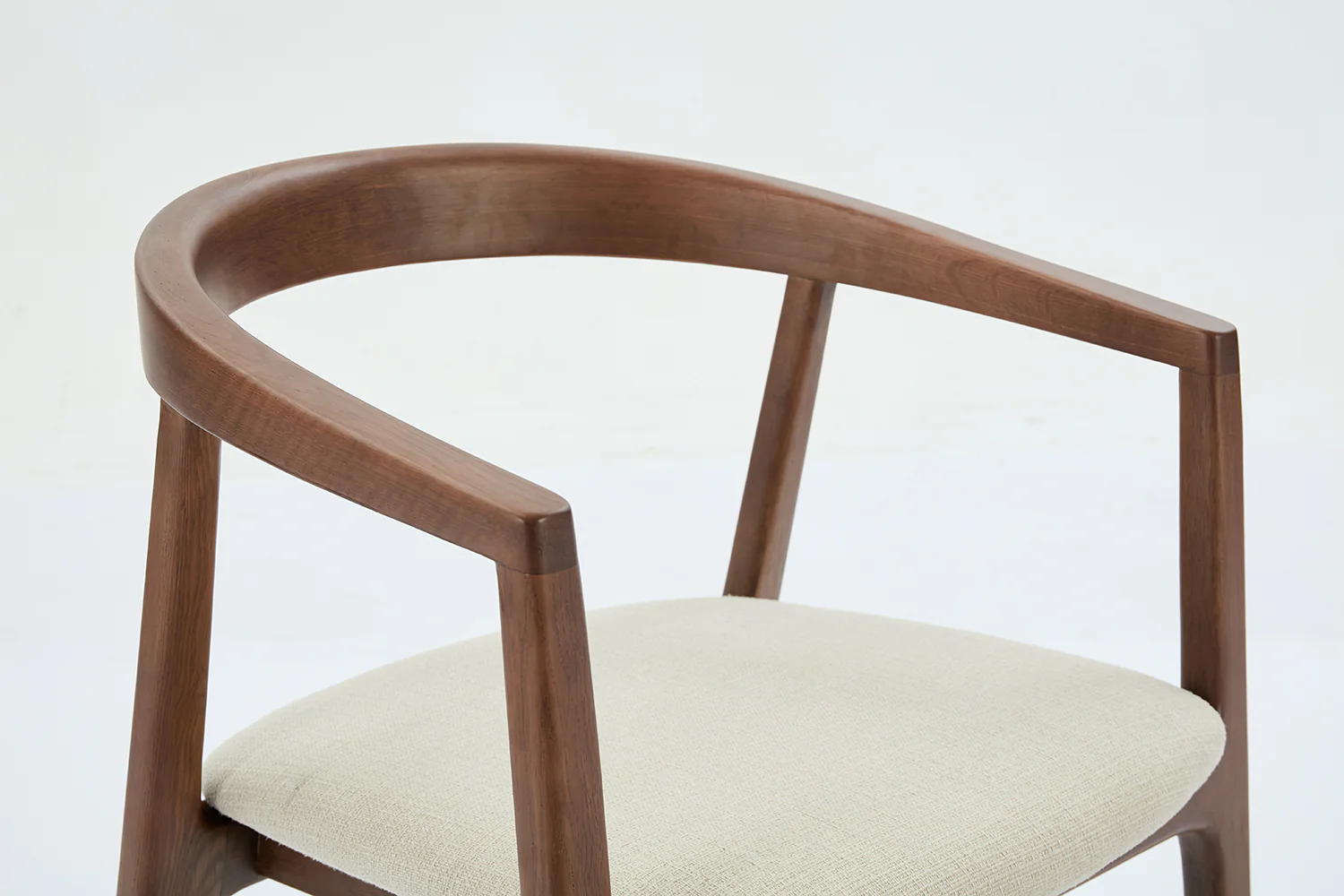 Dining Chair 01 (set of 2), Walnut / Oatmeal - Image 3