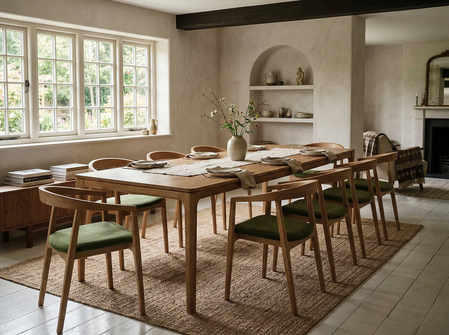 Dining Table 01 Extending Dining Table, Oak / 8-10 seater - Image 3