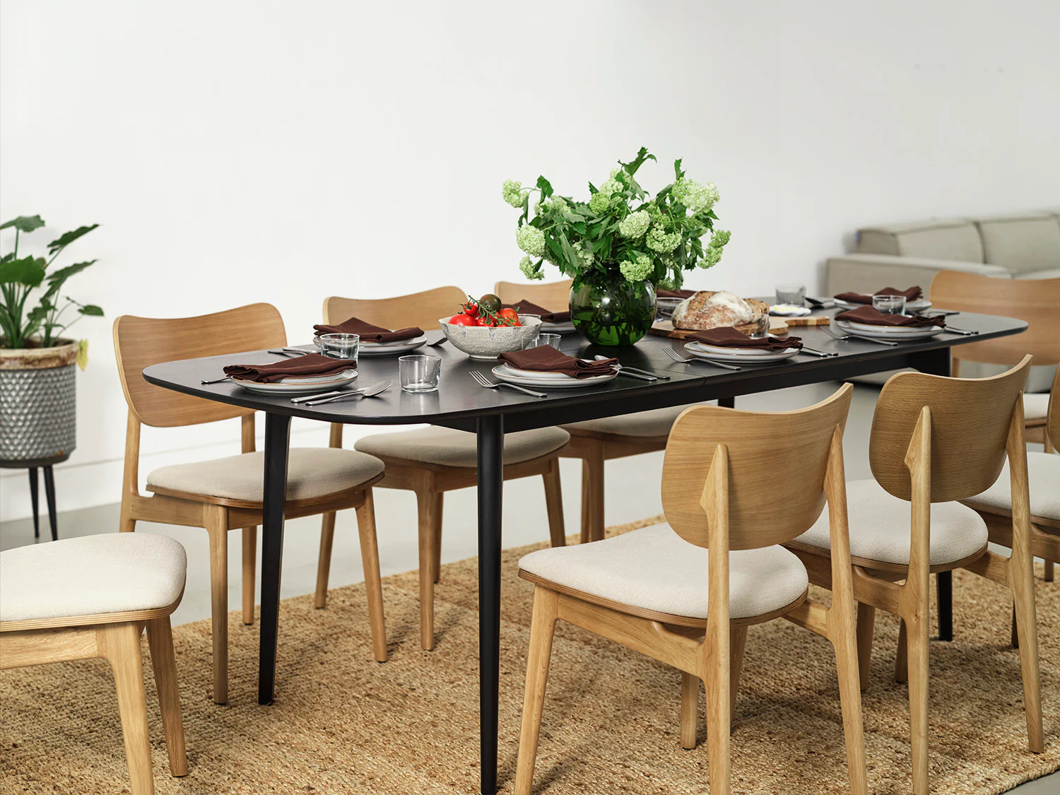 Dining Table 03 Extending Dining Table, Black Oak - Image 2