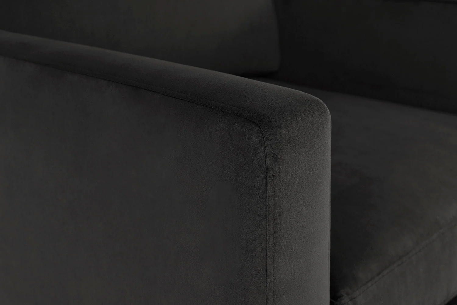 Model 01 2-Seater Sofa with Ottoman, Charcoal - Image 4