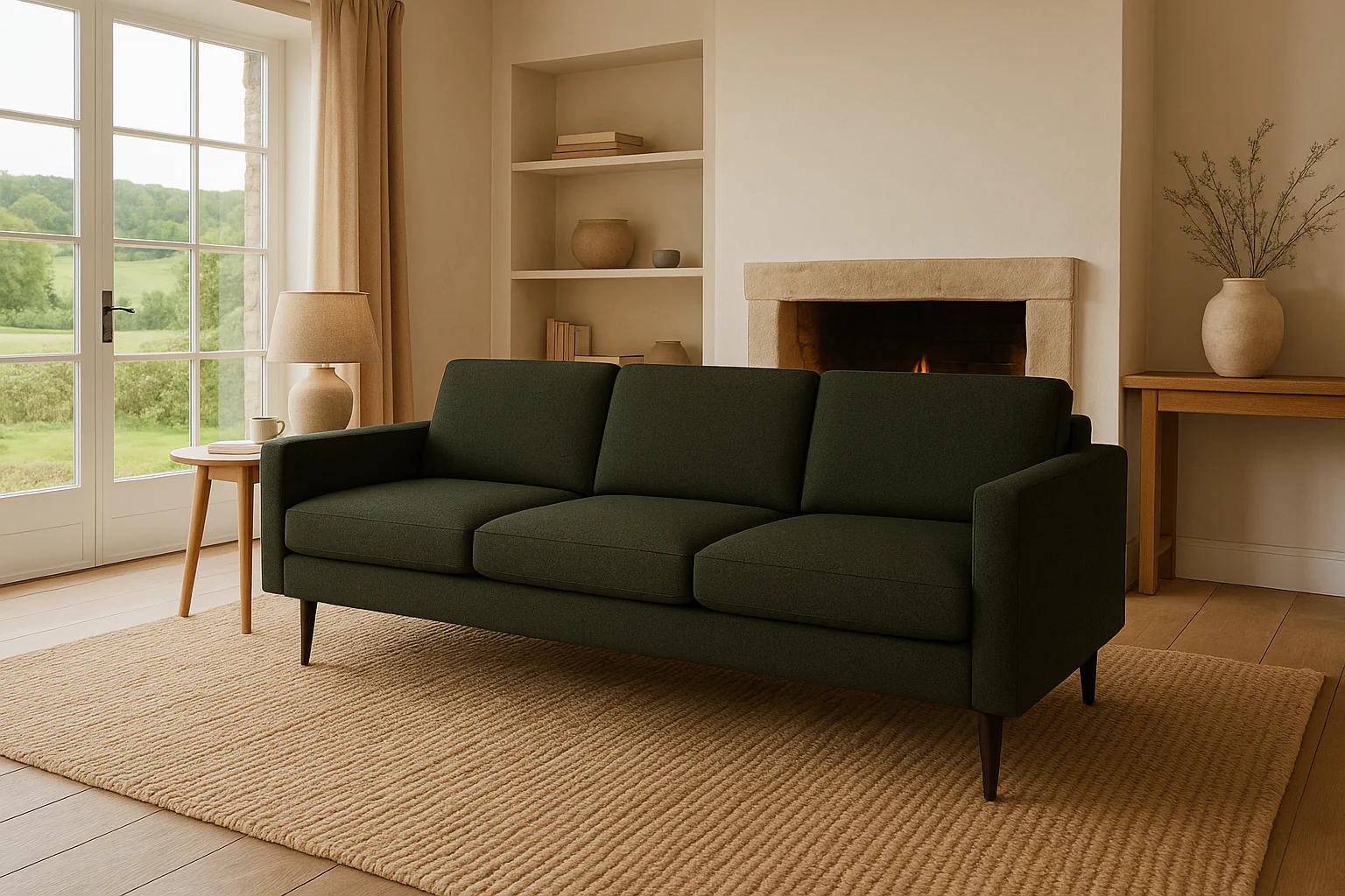 Model 01 3-Seater Sofa, Fern - Image 2