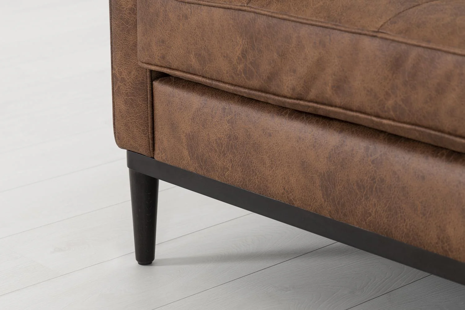 Model 02 2-Seater Sofa with Ottoman, Chestnut - Image 5