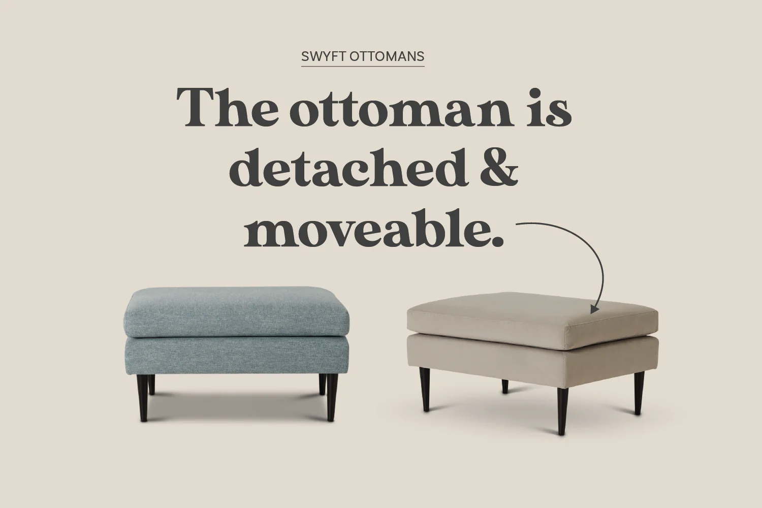 Model 02 2-Seater Sofa with Ottoman, Conifer - Image 2