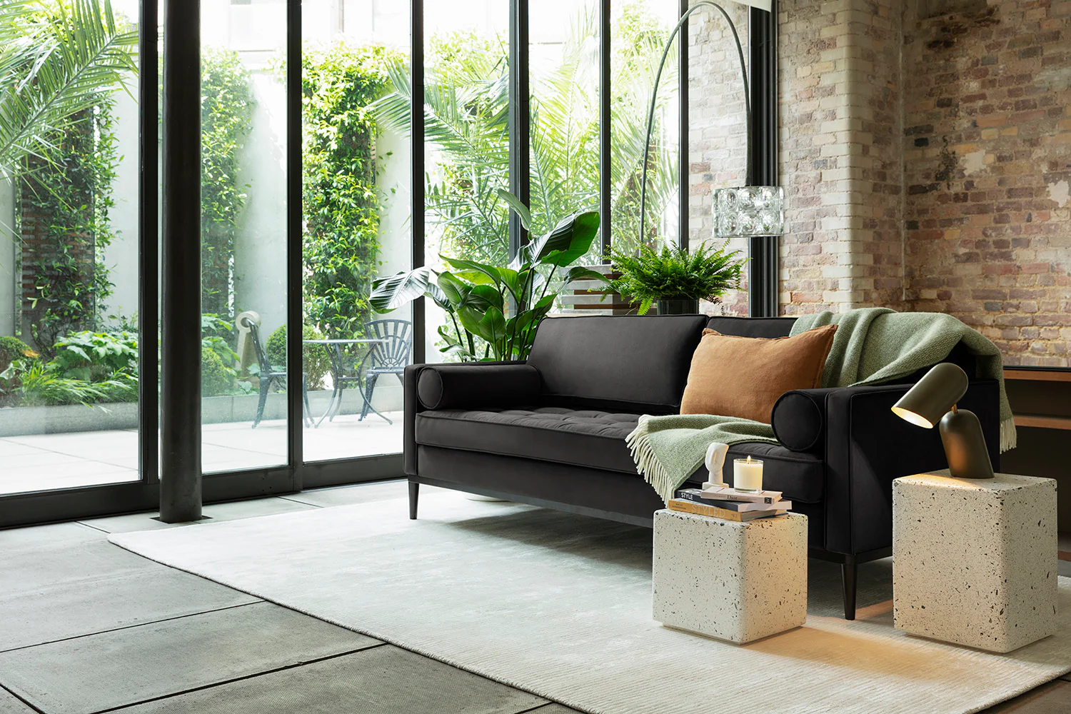 Model 02 3-Seater Sofa, Charcoal - Image 4