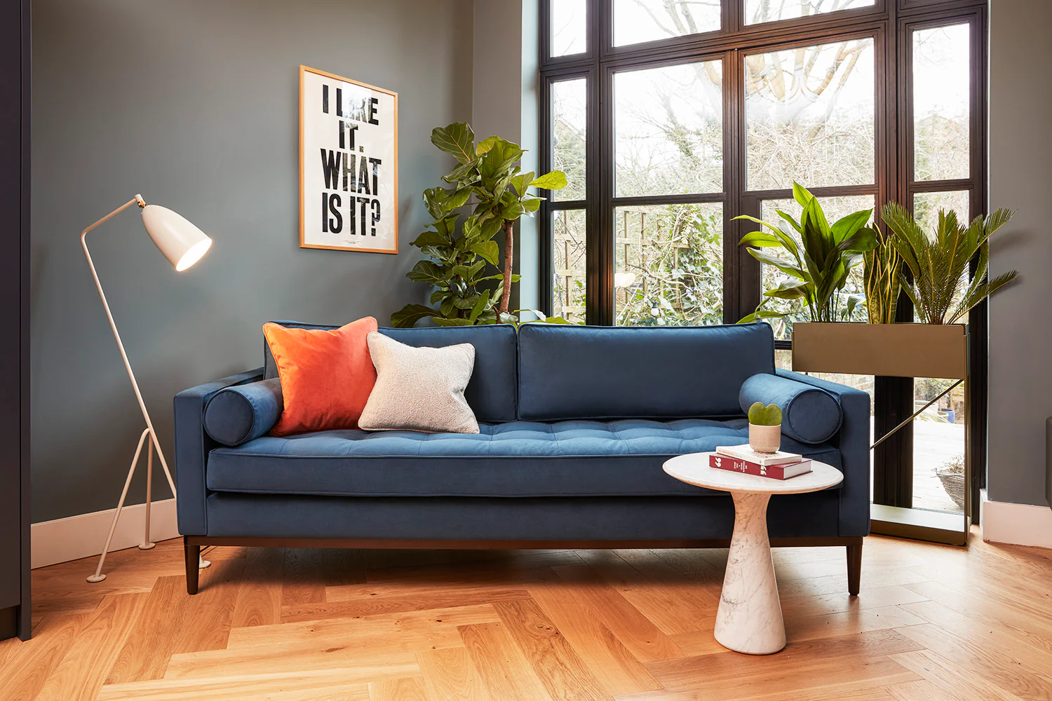 Model 02 3-Seater Sofa (CRIB5), Teal - Image 4