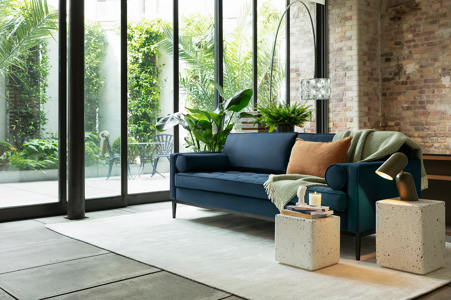 Model 02 3-Seater Sofa (CRIB5), Teal - Image 5