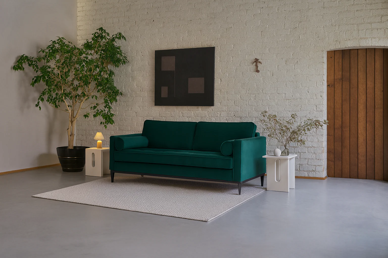 Model 02 3-Seater Sofa, Kingfisher - Image 2