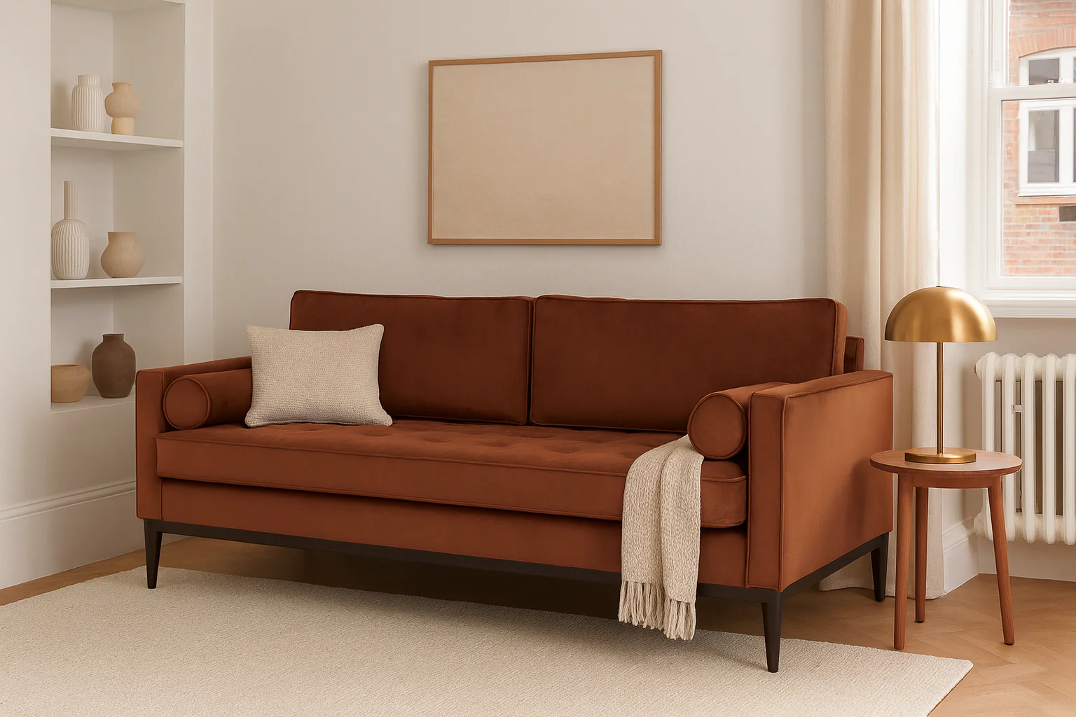 Model 02 3-Seater Sofa, Umber - Image 2
