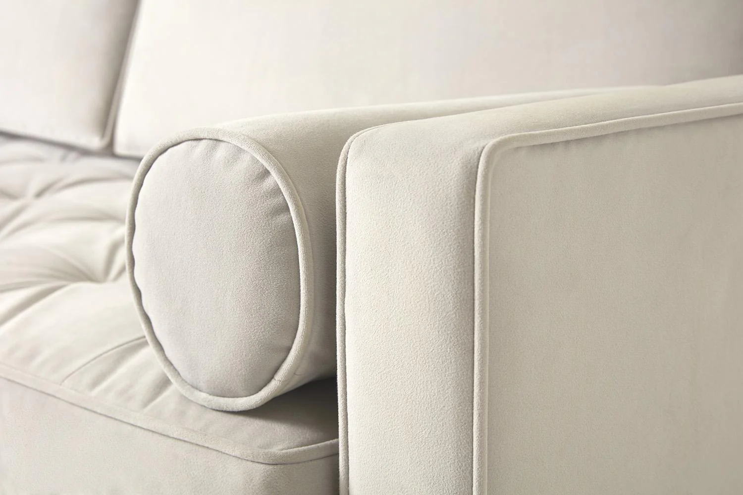 Model 02 3-Seater Sofa with Ottoman, Bone - Image 3