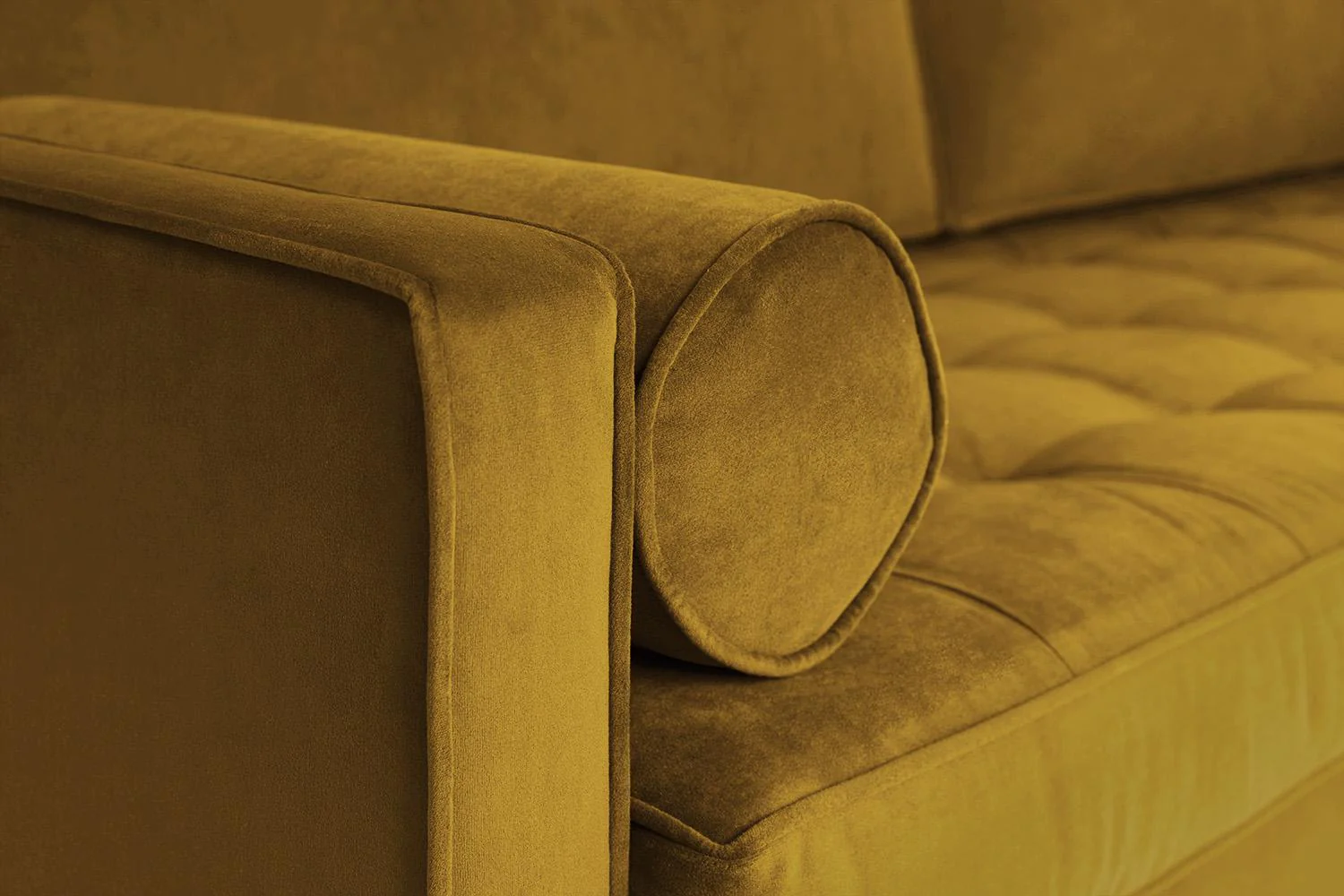 Model 02 3-Seater Sofa with Ottoman, Mustard - Image 4