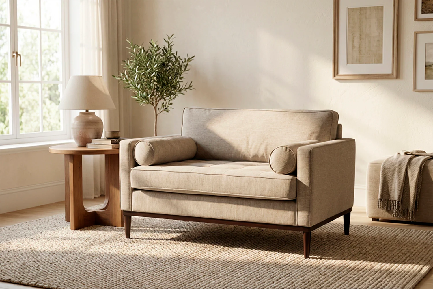 Model 02 Loveseat, Pumice - Image 2