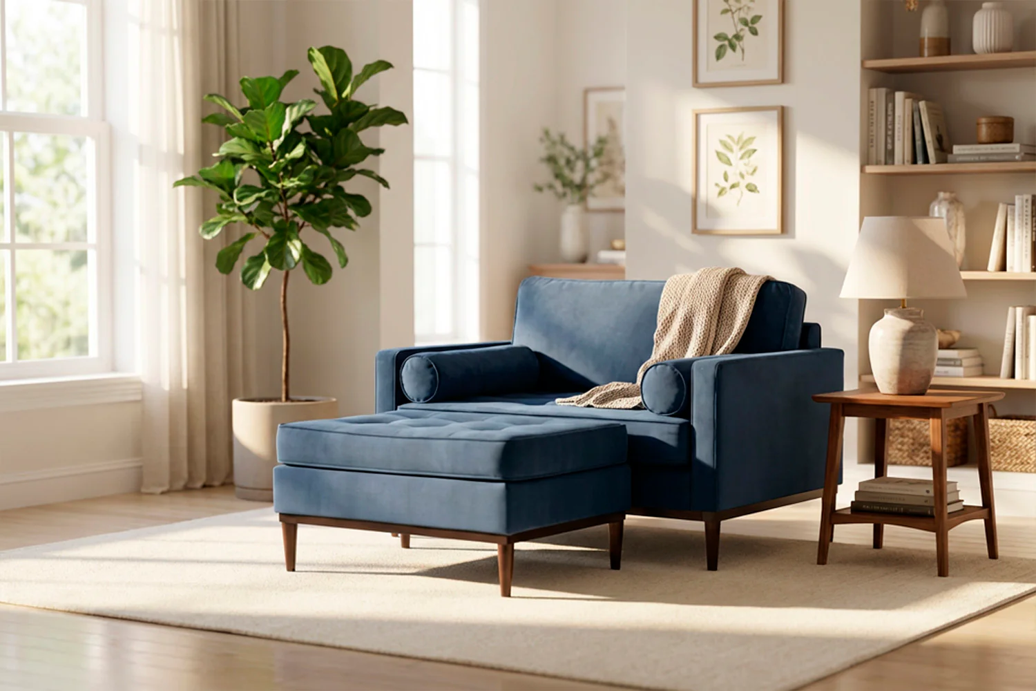 Model 02 Loveseat, Teal - Image 2