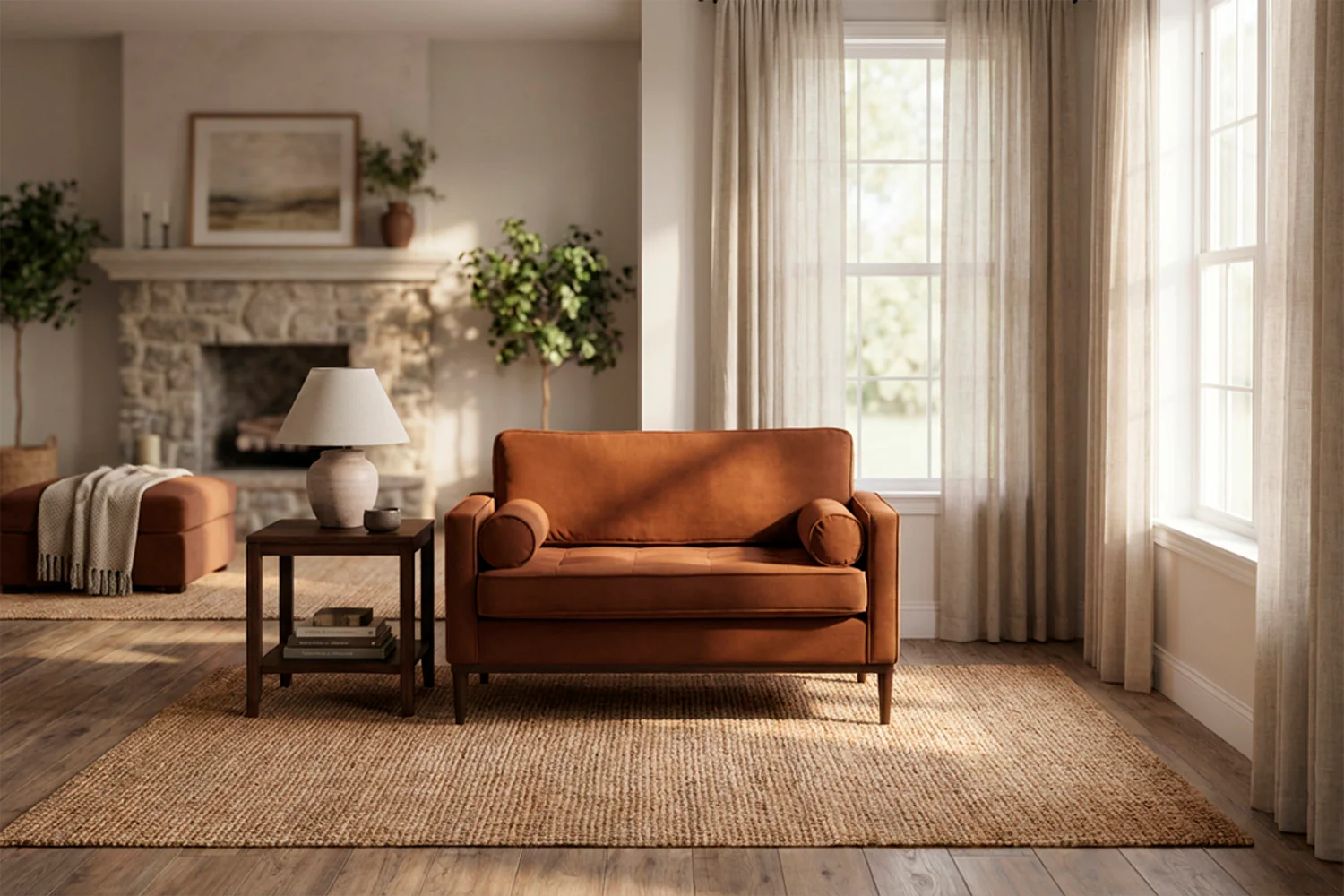Model 02 Loveseat, Umber - Image 2