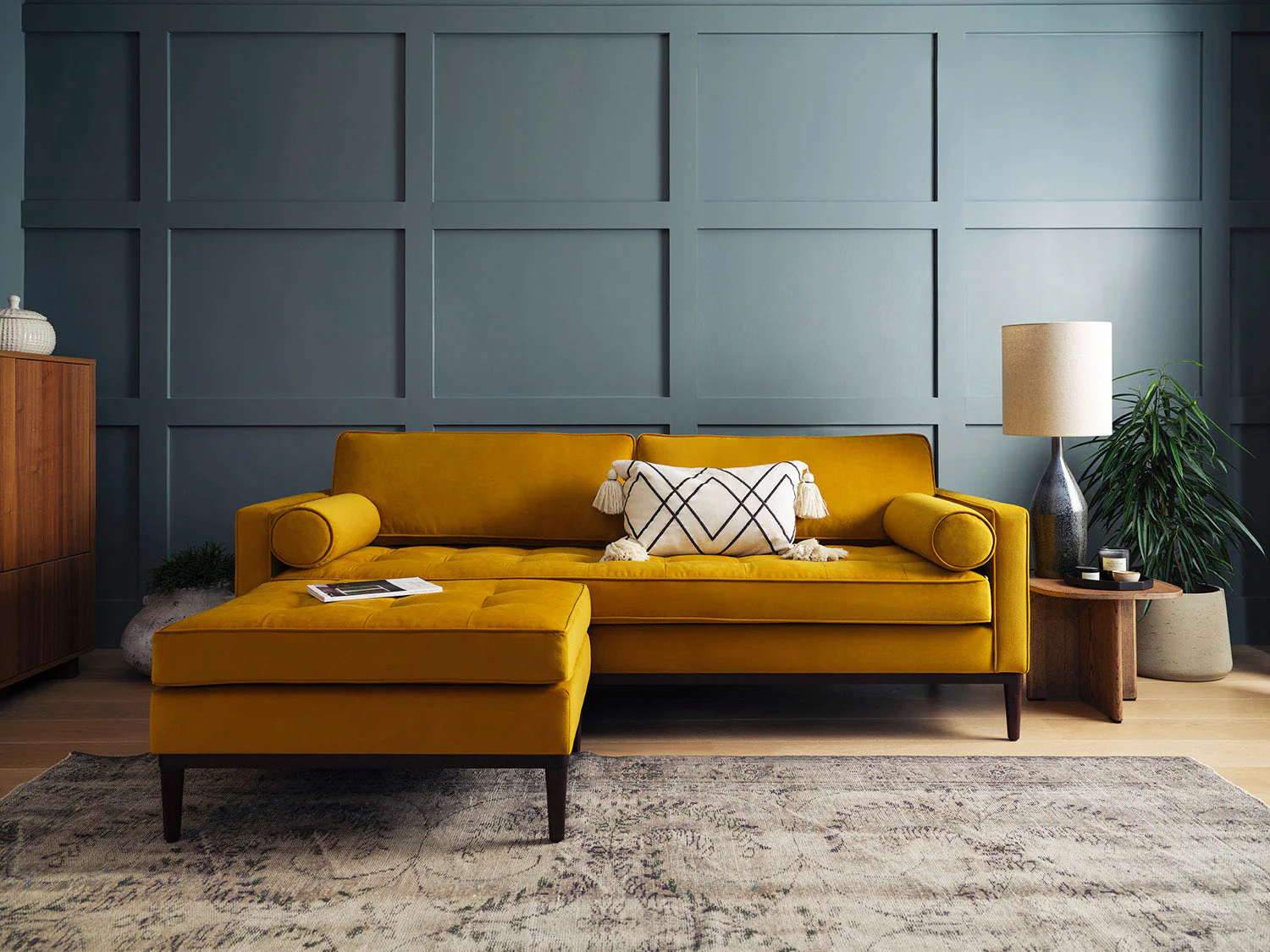 Model 02 Ottoman, Mustard - Image 2