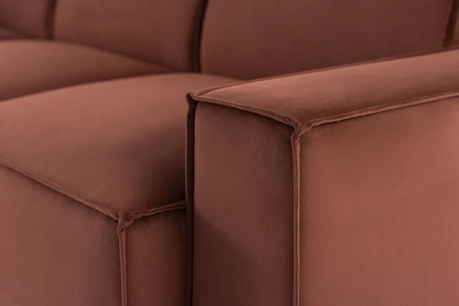 Model 03 2-Seater Right Chaise Sofa, Brick - Image 6