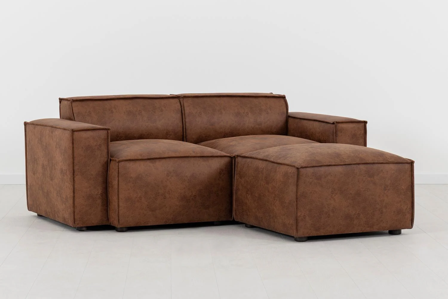 Model 03 2-Seater Right Chaise Sofa, Chestnut - Image 2