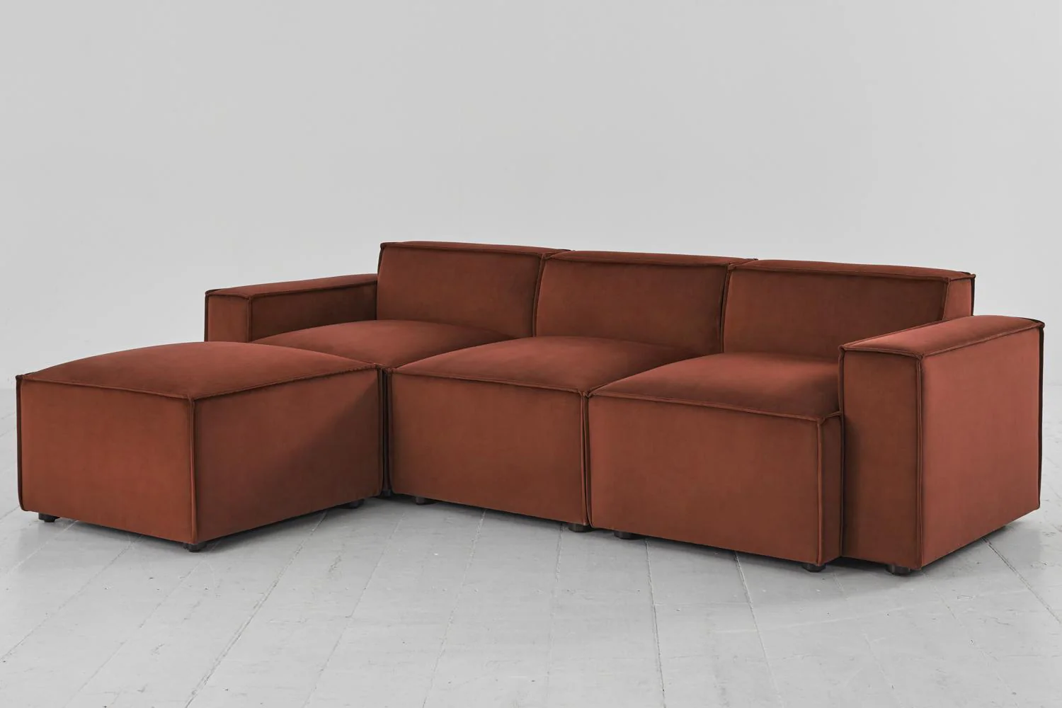 Model 03 3-Seater Left Chaise Sofa, Brick - Image 4