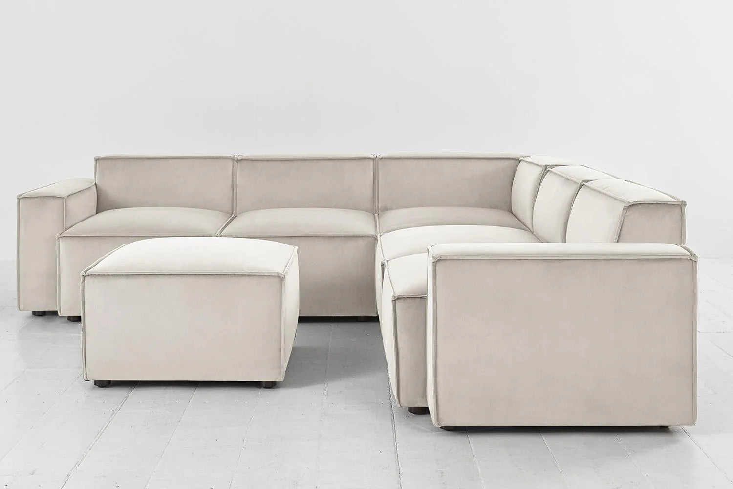 Model 03 Corner Sofa with Ottoman, Bone - Image 4