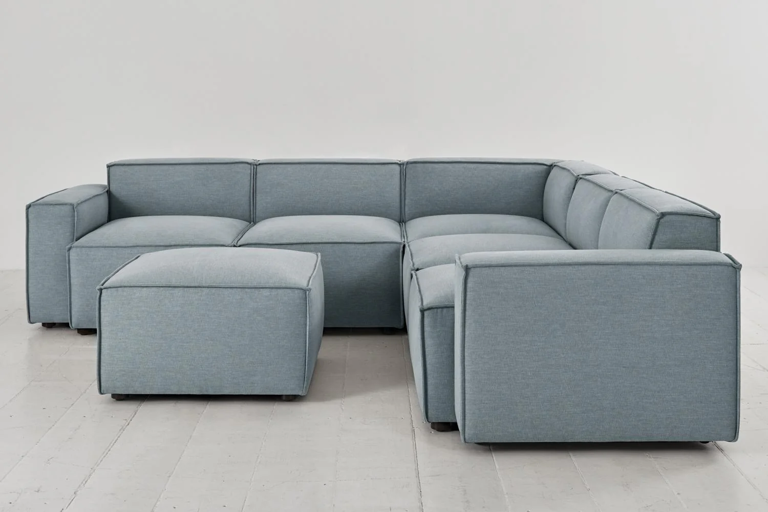 Model 03 Corner Sofa with Ottoman, Seaglass - Image 3