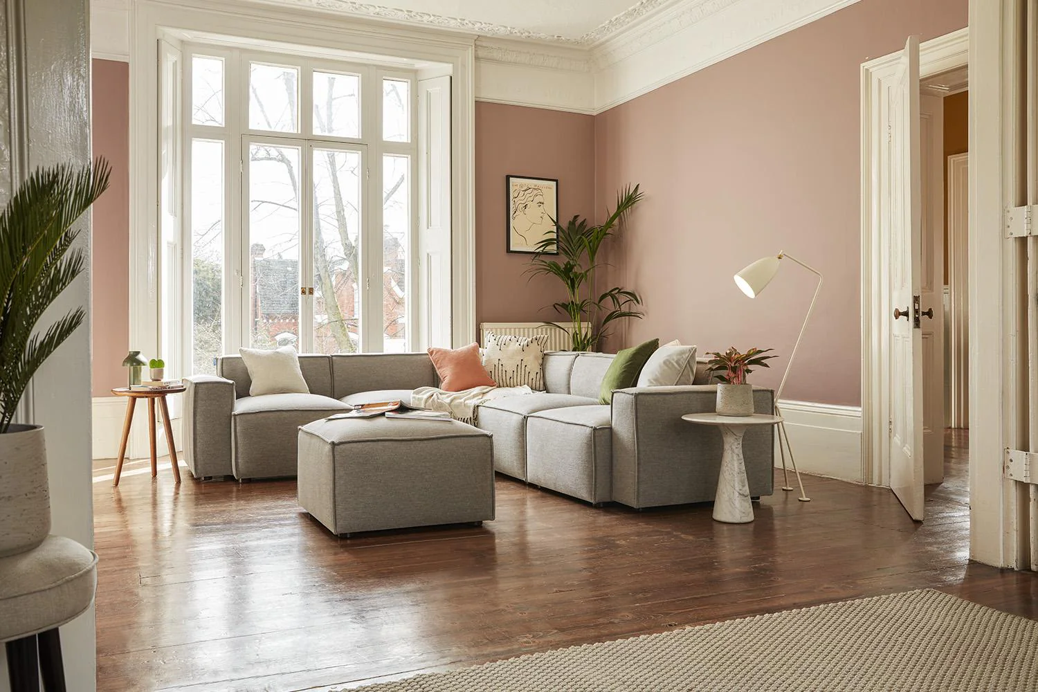 Model 03 Corner Sofa with Ottoman, Shadow - Image 2