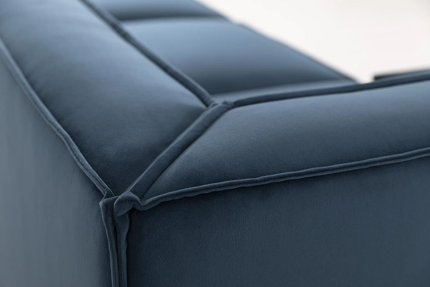 Model 03 Corner Sofa with Ottoman, Teal - Image 11