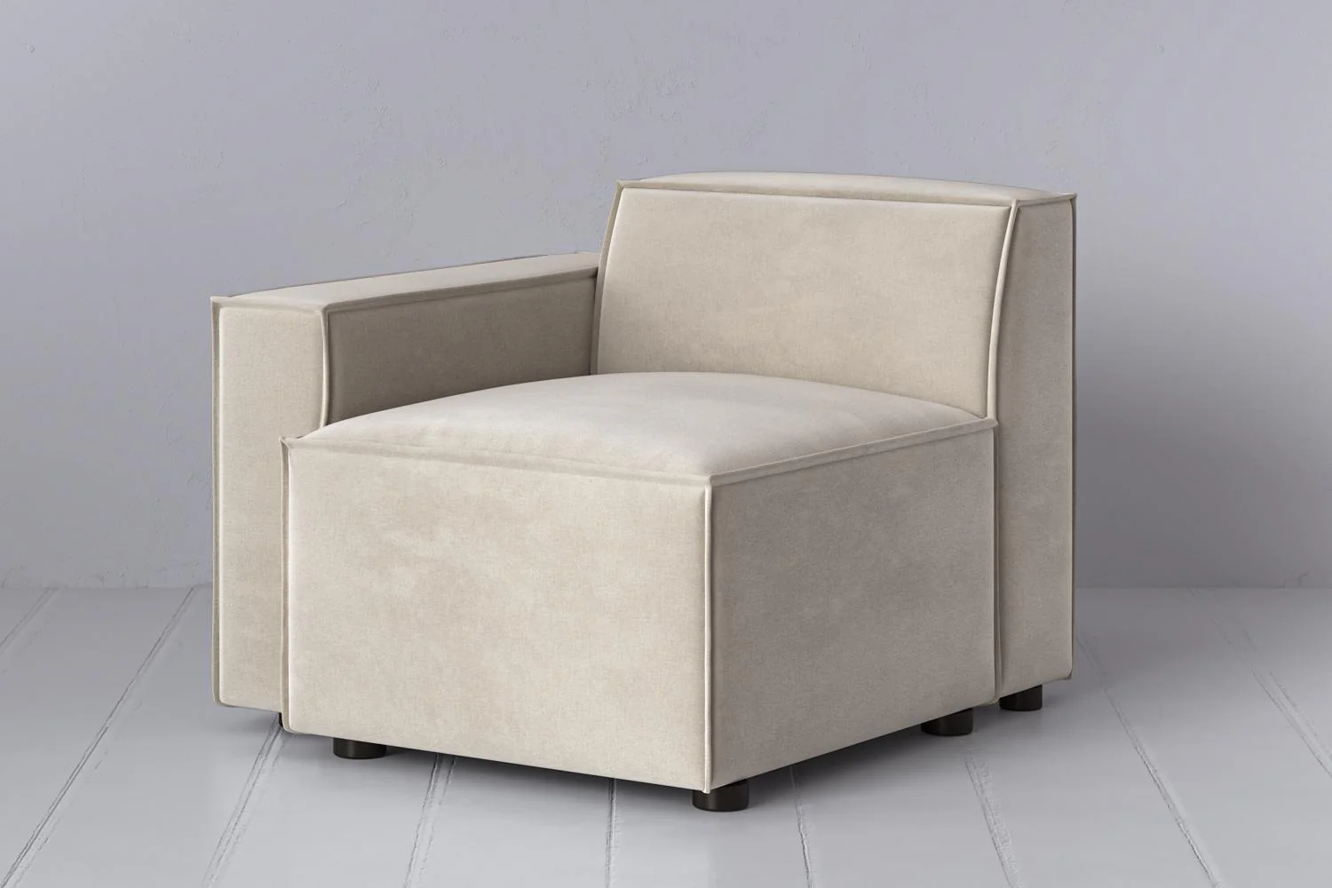 Model 03 Left Arm Sofa Module, Chalk - Image 2
