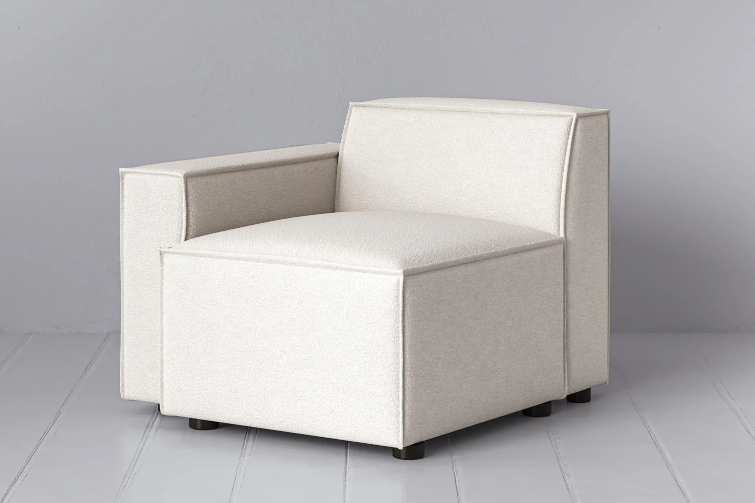 Model 03 Left Arm Sofa Module, Ivory - Image 2