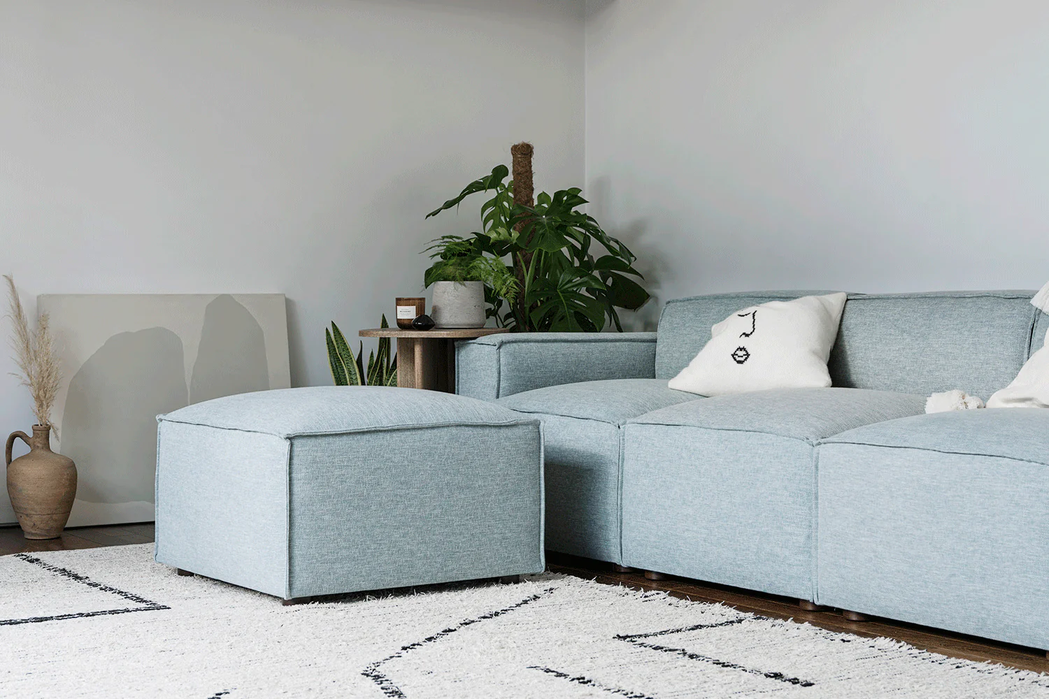Model 03 Ottoman, Seaglass - Image 2