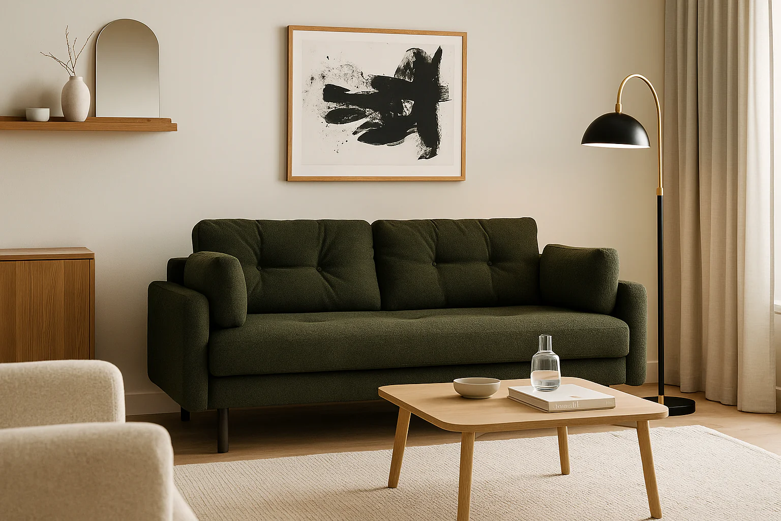 Model 04 Sofa Bed 3 Seater, Fern - Image 2