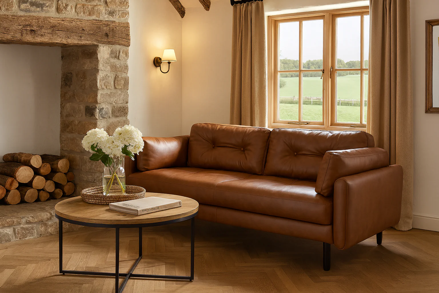 Model 04 Sofa Bed 3 Seater, Maple - Image 2