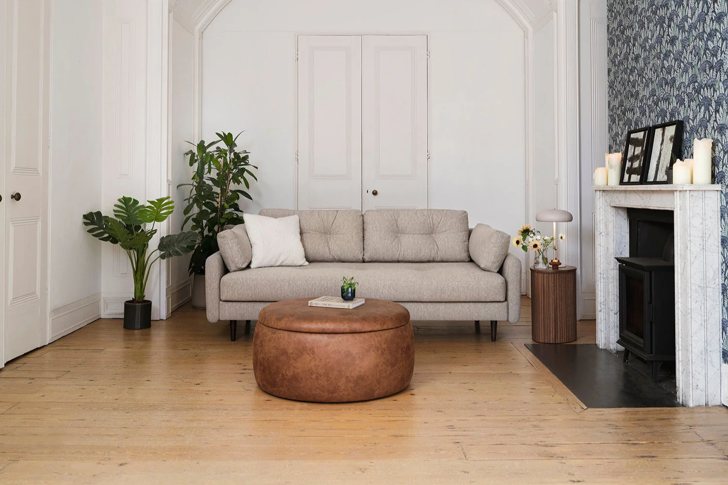 Model 04 Sofa Bed 3 Seater, Pumice - Image 2