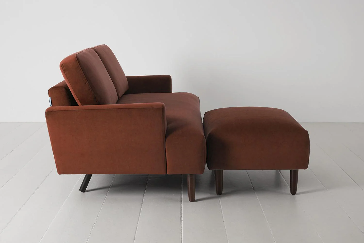 Model 05 2-Seater Sofa with ottoman, Brick - Image 4