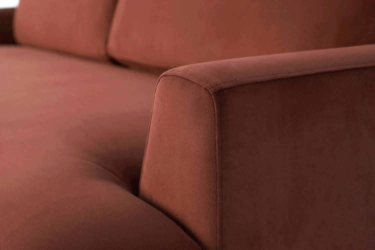 Model 05 3-Seater Sofa with ottoman, Brick - Image 6
