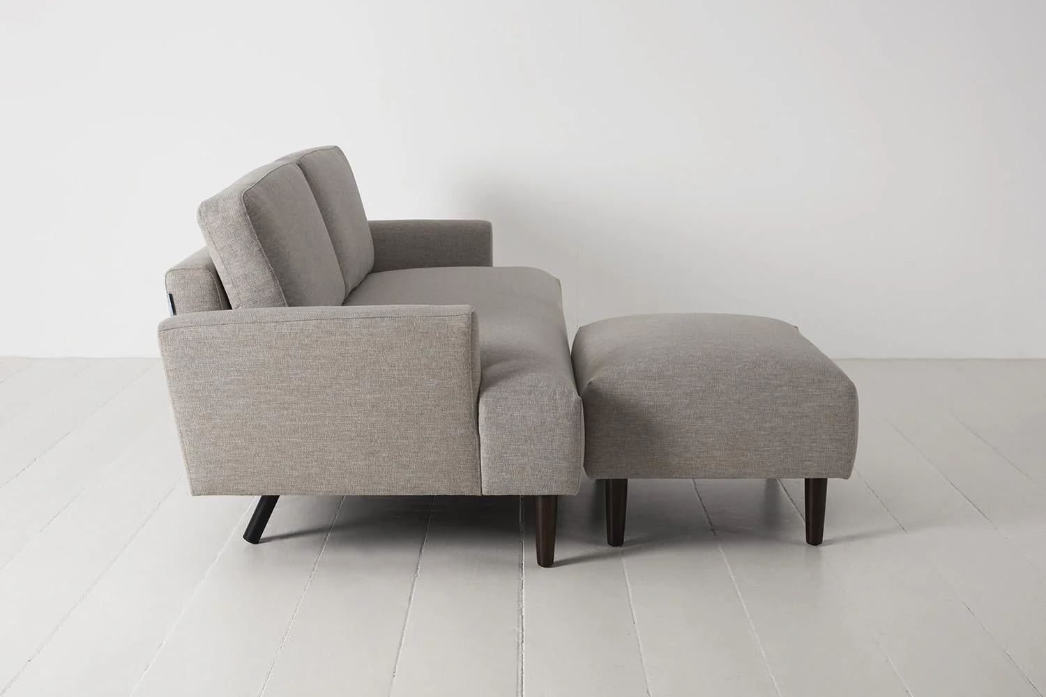 Model 05 3-Seater Sofa with ottoman, Pumice - Image 4
