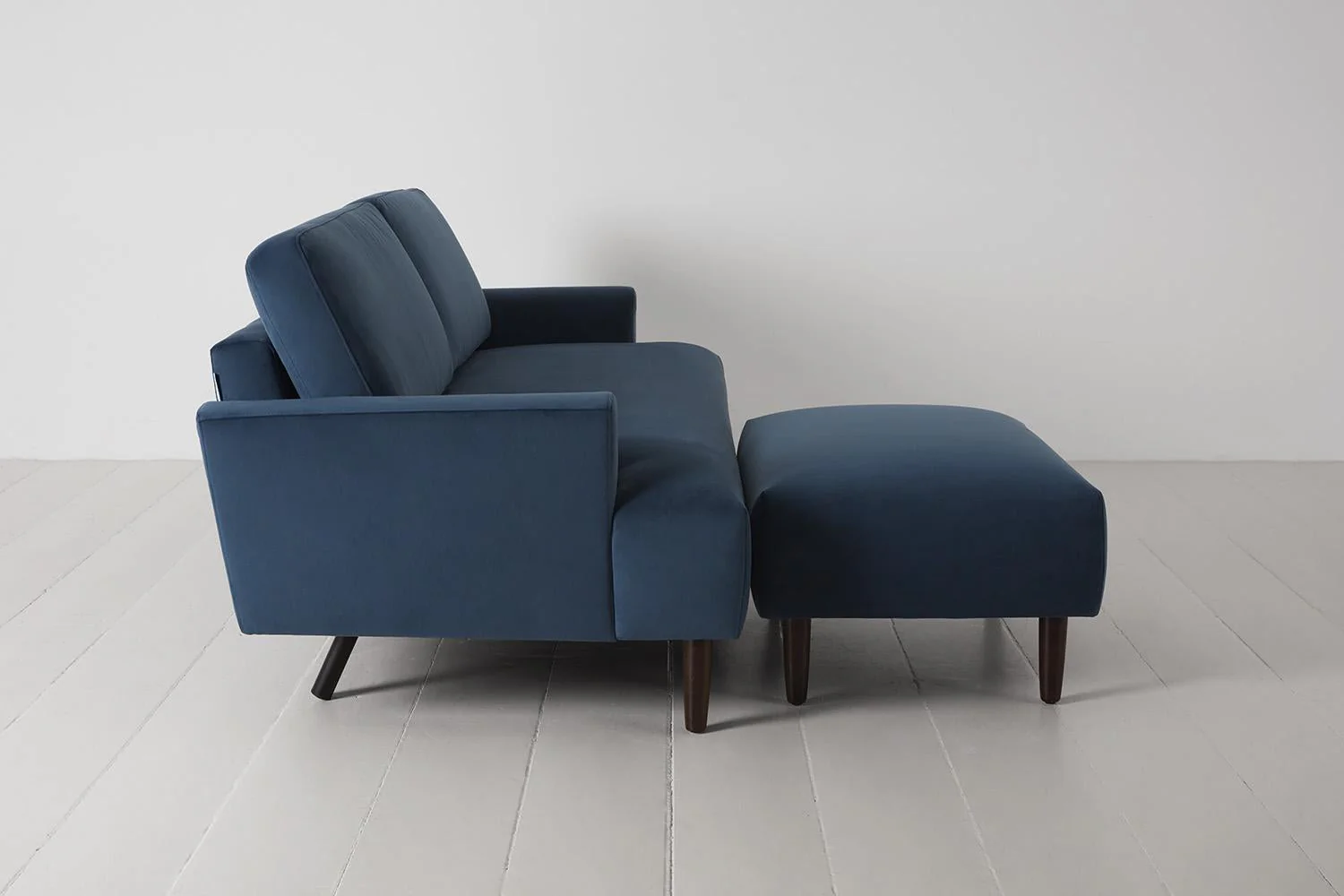 Model 05 3-Seater Sofa with ottoman, Teal - Image 5