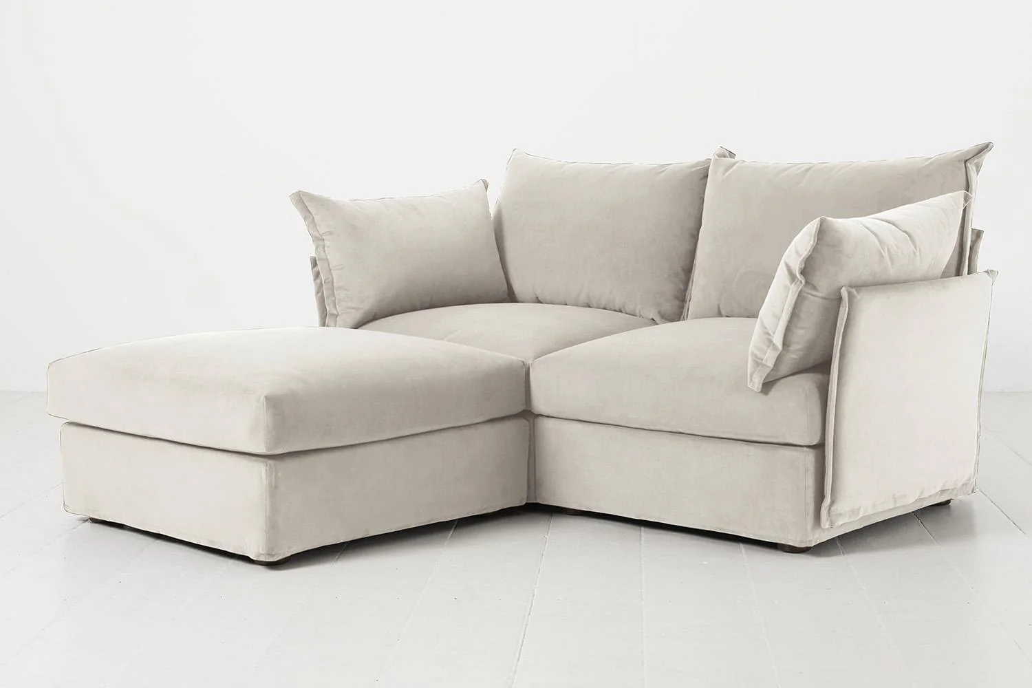 Model 06 2-Seater Left Chaise Sofa, Bone - Image 3