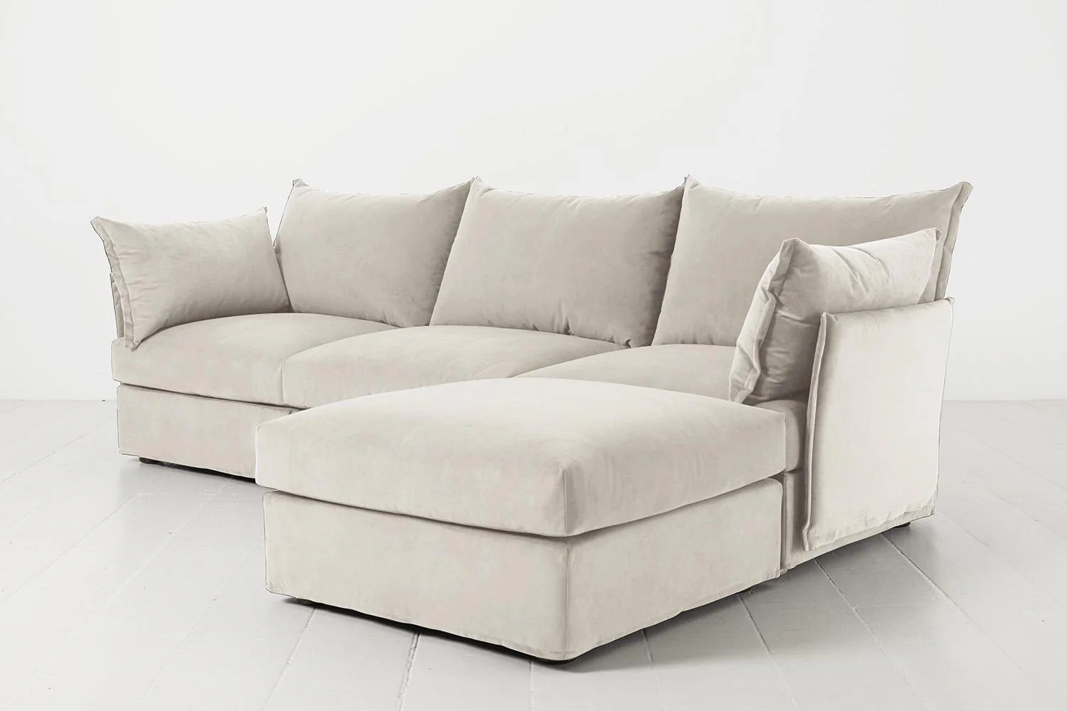 Model 06 3-Seater Right Chaise Sofa, Bone - Image 3