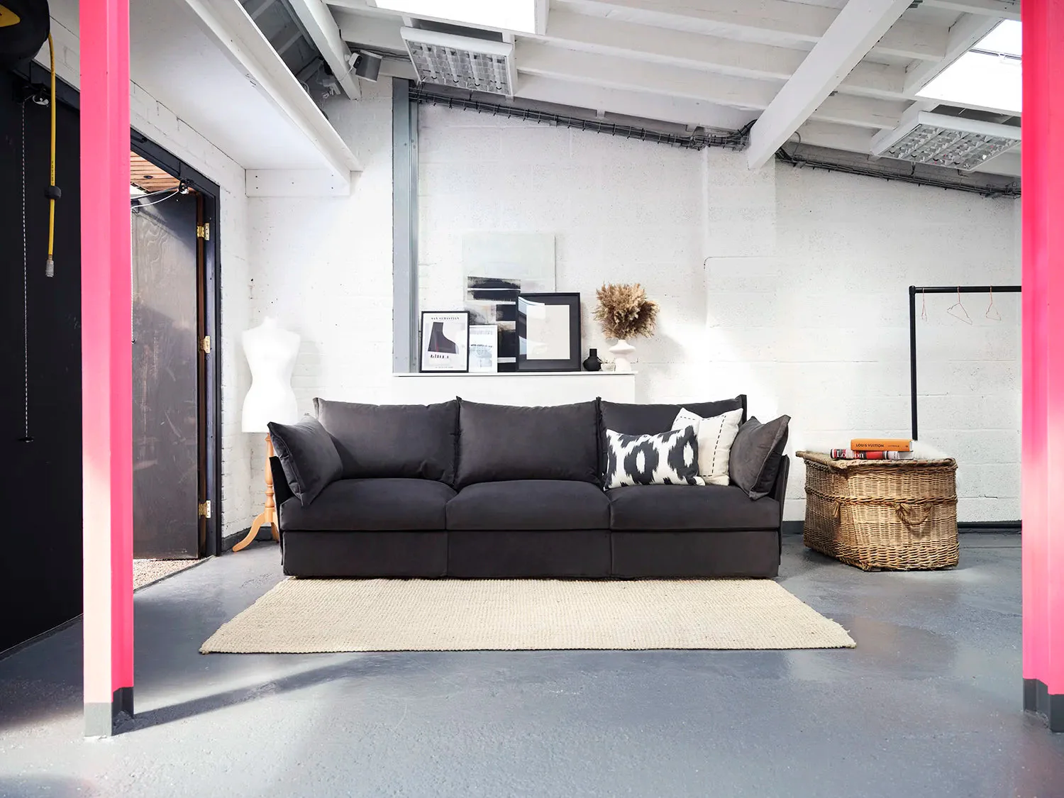 Model 06 3-Seater Sofa, Charcoal - Image 2