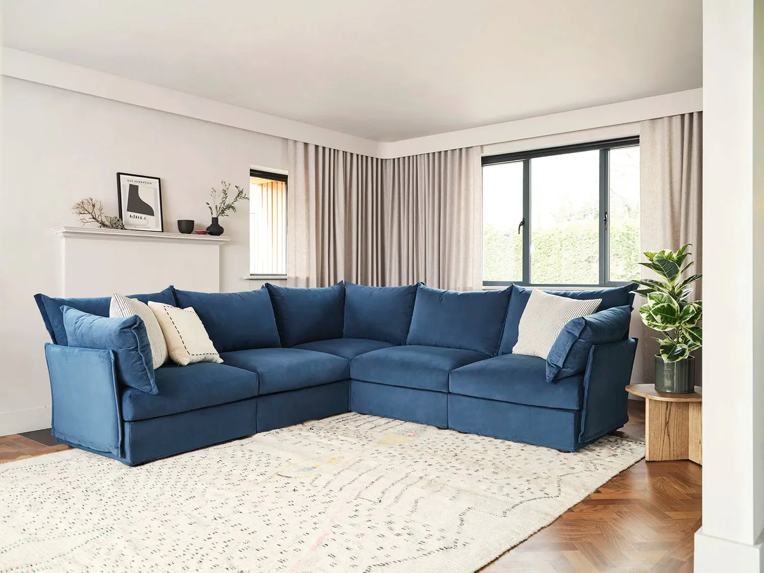 Model 06 Corner Sofa, Teal - Image 2