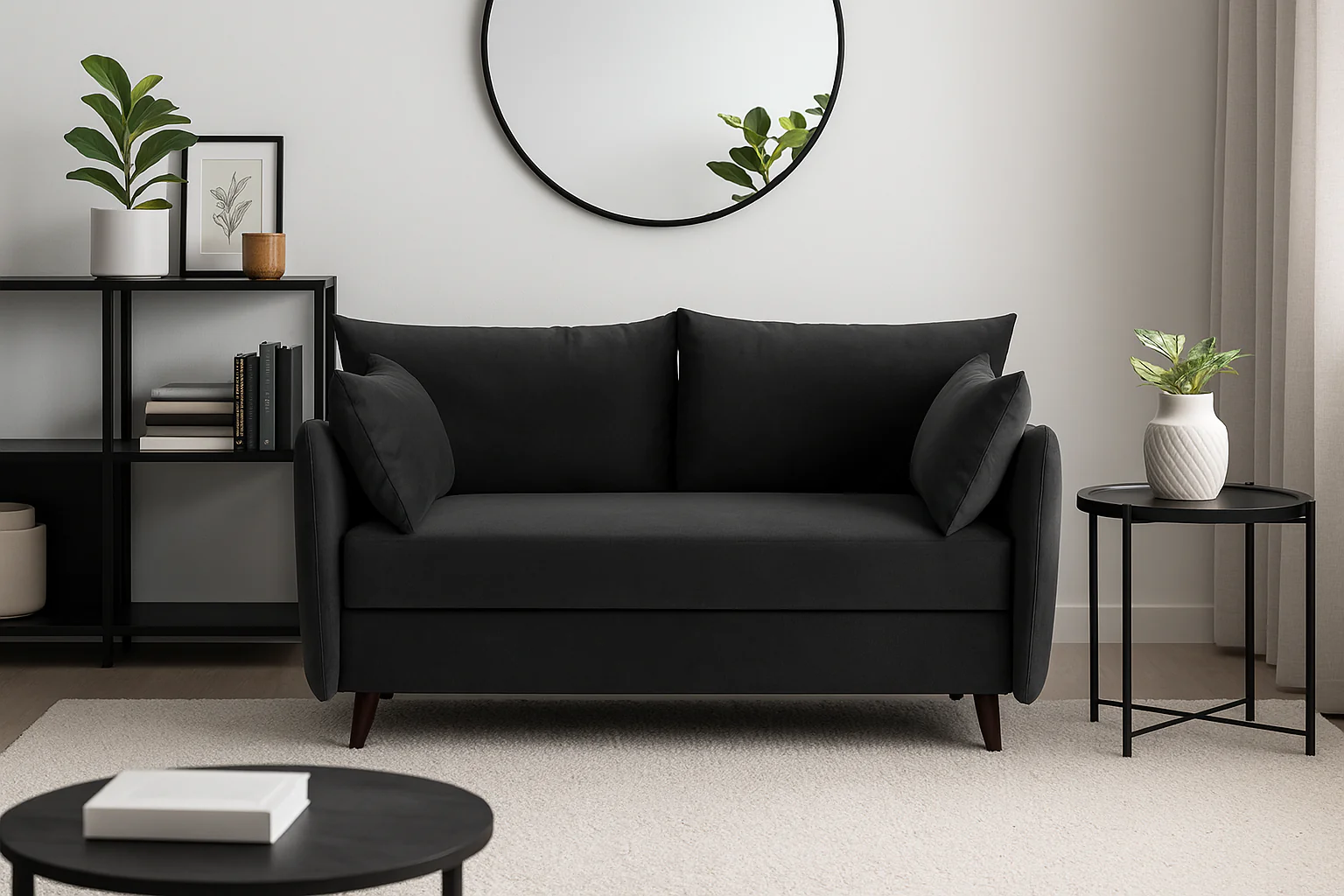 Model 08 Sofa Bed 2.5 Seater, Charcoal - Image 2