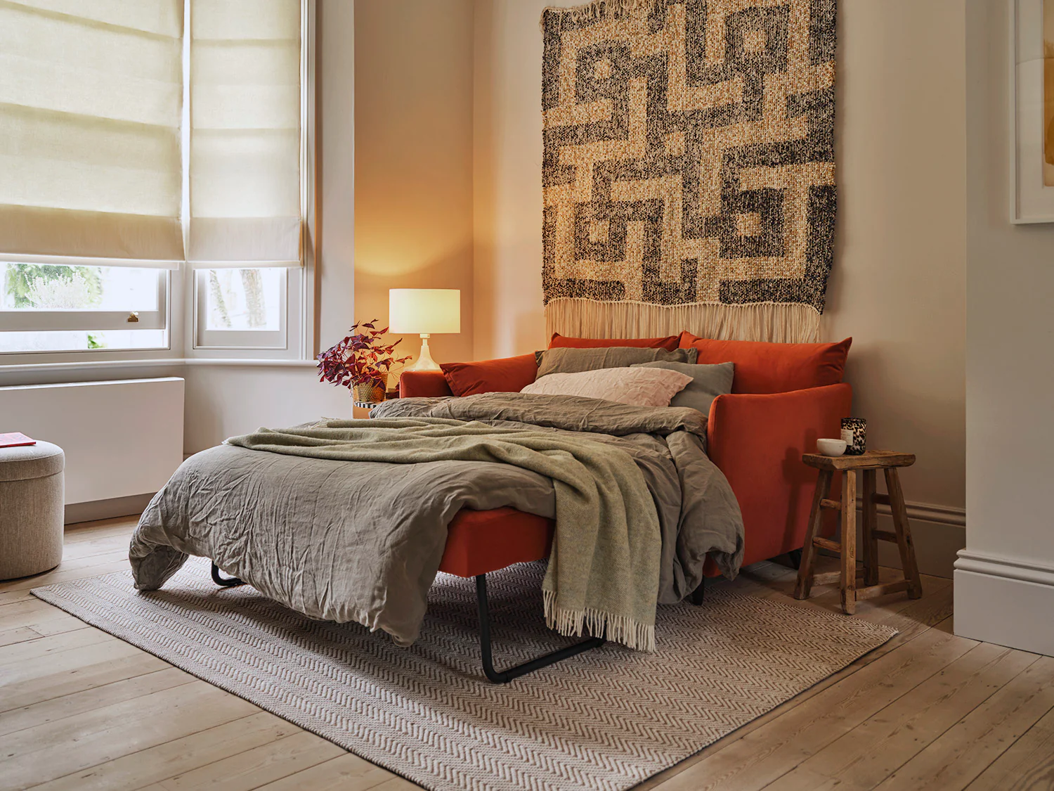 Model 08 Sofa Bed 2 Seater, Brick - Image 4
