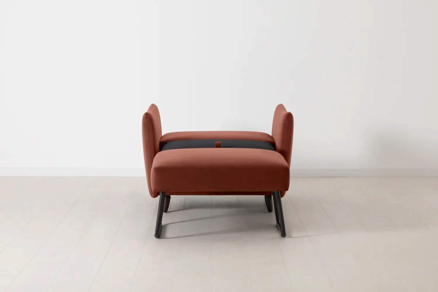 Model 08 Chair Bed Single Sofa Bed, Brick - Image 5